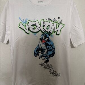Marvel Venom Men’s White T-shirt Large “We Are Venom” Embroidered.